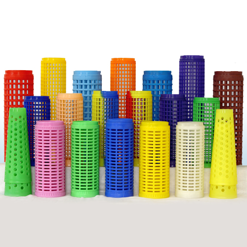 Perforated dye tubes and dye cones